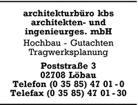 architekturbro kbs architekten- und ingenieurges. mbH
