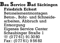 Bau-Service-Bad Sckingen Friedrich Eckert