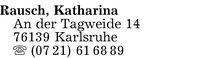 Rausch, Katharina