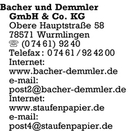 Bacher und Demmler GmbH & Co. KG