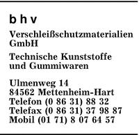 BHV Verschleischutzmaterialien GmbH