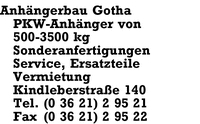 Anhngerbau Gotha