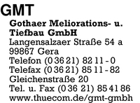 GMT Gothaer Melioratons- und Tiefbau GmbH
