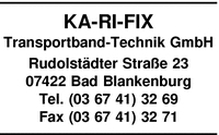 KA-RI-FIX Transportband-Technik GmbH