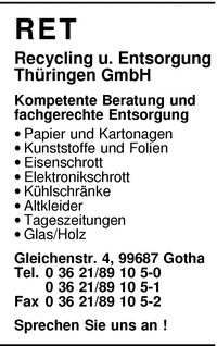 RET Recycling und Entsorgung Thringen GmbH
