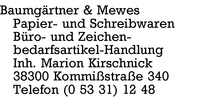 Baumgrtner & Mewes, Inh. Marion Kirschnick