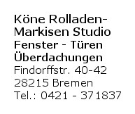 Kne Rolladen-Markisen Studio