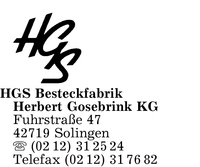 HGS Besteckfabrik Herbert Gosebrink KG