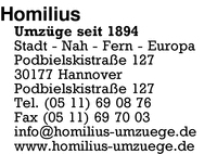 Homilius Mbeltransport GmbH, August