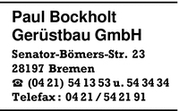 Bockholt GmbH, Paul