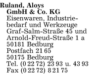 Ruland GmbH & Co. KG, Aloys