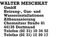 Meschkat GmbH, Walter