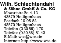 Schlechtendahl & Shne GmbH & Co. KG, Wilhelm