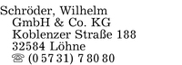 Schrder, Wilhelm, GmbH & Co. KG