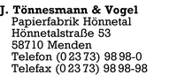 Tnnesmann & Vogel, J.