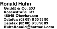 Huhn GmbH & Co. KG, Ronald