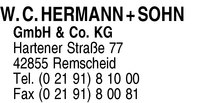 Hermann & Sohn GmbH & Co. KG, W. Carl