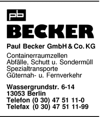 Becker GmbH & Co. KG, Paul