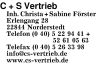C +  S Vertrieb Inh. Christa + Sabine Frster