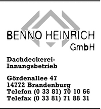 Heinrich GmbH Benno