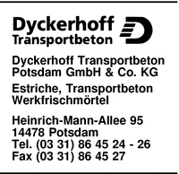 Dyckerhoff Transportbeton  Potsam GmbH & Co. KG