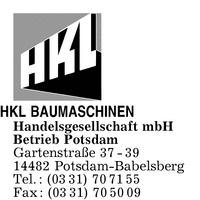 HKL Baumaschinen Handelsgesellschaft mbH Betrieb Potsdam