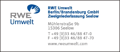 RWE Umwelt Berlin/Brandenburg GmbH Zweigniederlassung Seelow