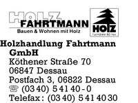 Holzhandlung Fahrtmann GmbH