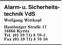 Alarm- u. Sicherheitstechnik VdS Wolfgang Wittkopf