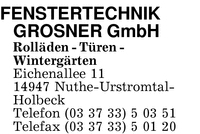 Fenstertechnik Grosner GmbH