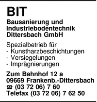 BIT Bausanierung und Industriebodentechnik Dittersbach GmbH