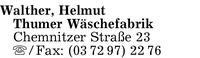 Walther Thumer Wschefabrik, Helmut