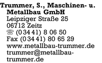 Trummer Maschinen- u. Metallbau GmbH, S.