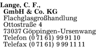 Lange GmbH & Co. KG, C. F.