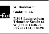 Burkhardt GmbH u. Co., W.