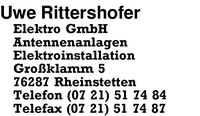Rittershofer Elektro GmbH, Uwe