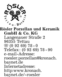 Rsler Porzellan und Keramik GmbH