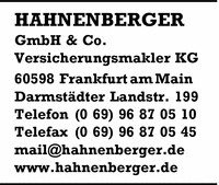 Hahnenberger GmbH & Co. Versicherungsmakler KG