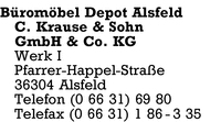 Brombel Depot Alsfeld C. Krause & Sohn GmbH & Co. KG