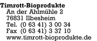 Timrott-Bioprodukte