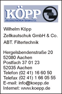 Kpp Zellkautschuk GmbH & Co., Wilhelm  ABT. Filtertechnik
