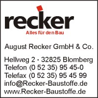 Firma Recker GmbH & Co., August in Blomberg - Branche(n):  Fliesenfachgeschäfte Fliesenfachgeschäfte