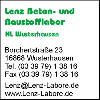 Lenz Beton- und Baustofflabor NL Wusterhausen