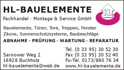 HL-BAUELEMENTE Fachhandel, Montage & Service GmbH