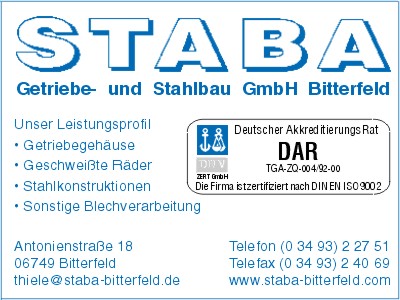 STABA Getriebe- und Stahlbau GmbH Bitterfeld