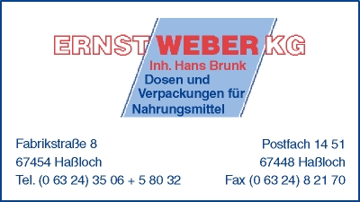 Weber KG Inh. Hans Brunk, Ernst