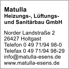 Matulla Heizungs-, Sanitr- und Lftungsbau GmbH