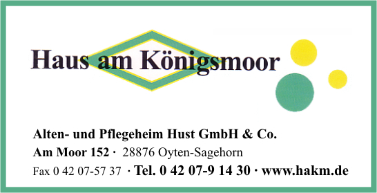 Haus am Knigsmoor Alten- und Pflegeheim Hust GmbH & Co. oHG