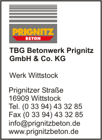 TBG Betonwerk Prignitz GmbH & Co. KG Werk Wittstock