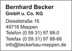 Becker GmbH u. Co. KG, Bernhard